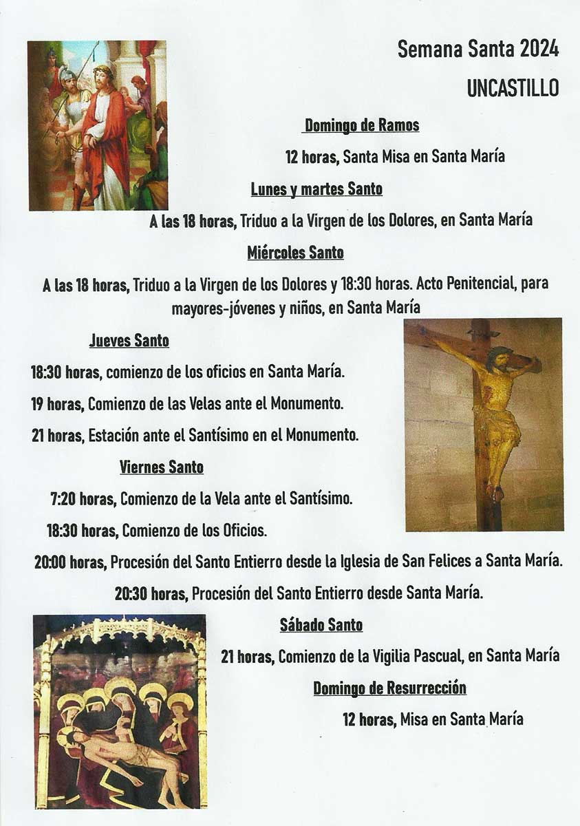 ACTOS RELIGIOSOS SEMANA SANTA