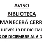 Nota informativa biblioteca