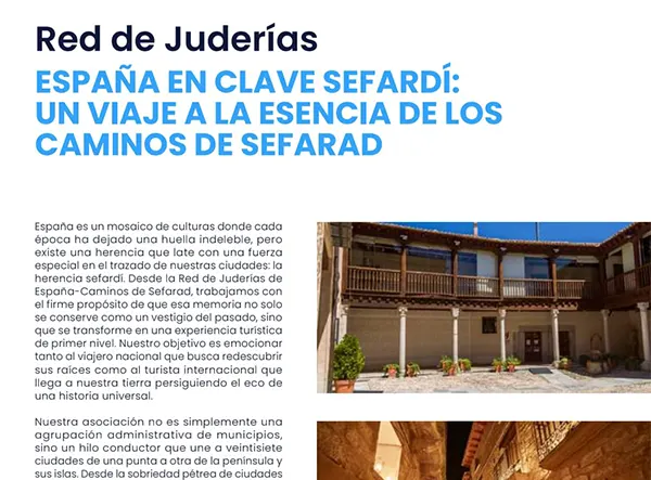 Red de Juderías "España en clave sefardí: un viaje a la esencia de los caminos de Sefarad"