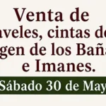 Venta de claveles, cintas de la Virgen e Imanes